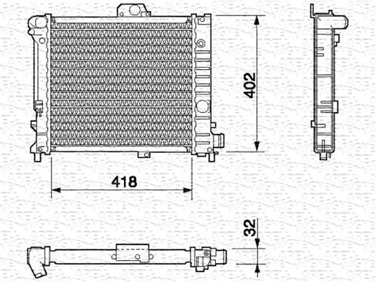 MAGNETI MARELLI Radiators, Motora dzesēšanas sistēma 350213630000